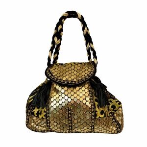 Gold and Black Sequin Women's Bag